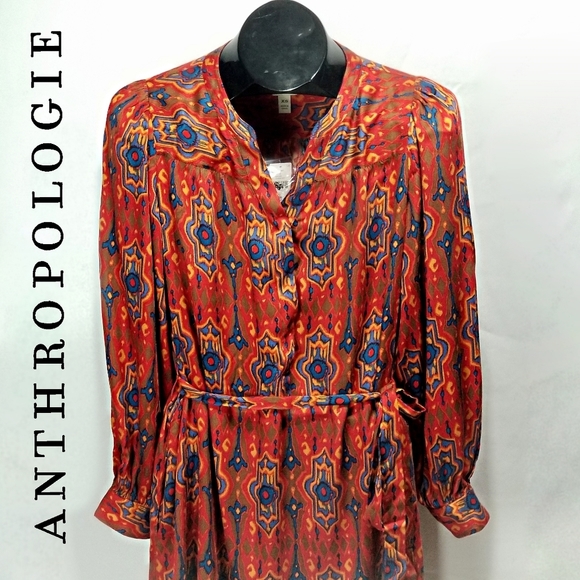 NWT ANTHROPOLOGIE Tiny Longsleeve Dress Size XS Red - Picture 4 of 12